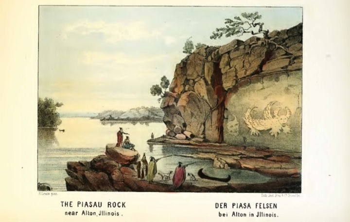 Image of Piasa Rock art near Alton